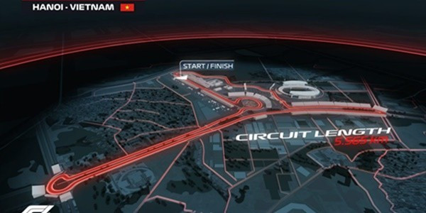 Mô phỏng thiết kế đường đua F1 tại Hà nội