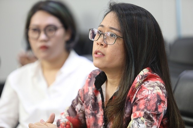 Cao Thị Anh Thư - sáng lập kiêm Giám đốc Công ty Loglag Technology trình bày về mô hình kinh doanh.