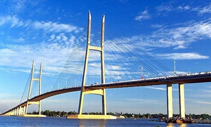 Cầu Mỹ Thuận tại ĐBSCL là cầu dây văng đầu tiên của Việt Nam