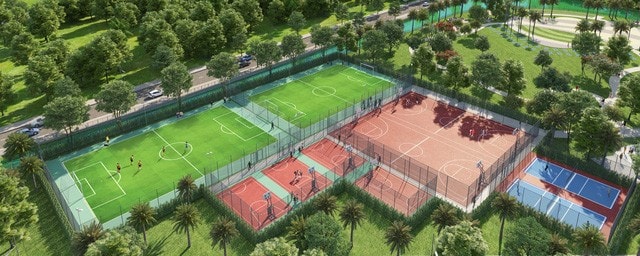 Hệ thống tiện ích thể thao được đầu tư quy mô bài bản tại VinCity Sportia