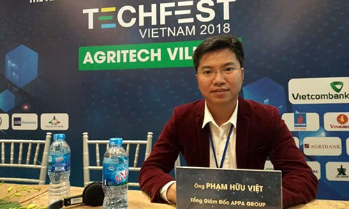 Tổng Giám đốc Công ty CP Công nghệ và Thương mại Appa Group Nguyễn Hữu Việt – người đã nuôi dưỡng và phát triển thành công Hệ thống nông nghiệp thông minh APPA - N1
