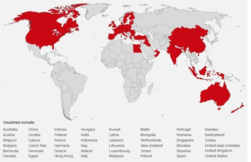 Các quốc gia ngừng bay Boeing 737 Max 8. Ảnh: CNN
