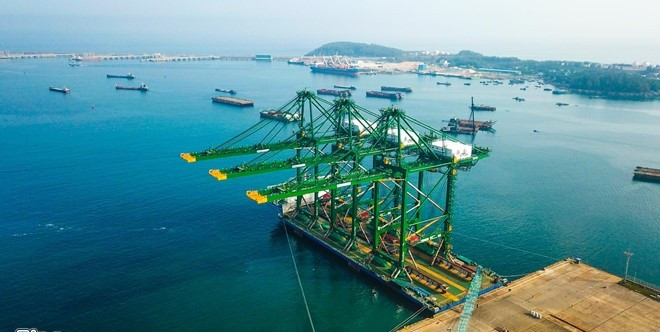 Khu vực cảng chuyên dụng Doosan Vina, Khu kinh tế Dung Quất - Ảnh: Minh Hoàng