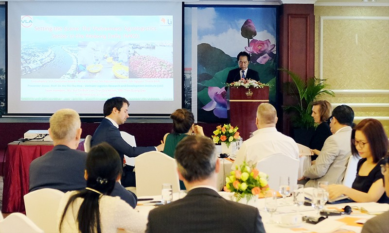 Chủ tịch Hiệp hội Doanh nghiệp dịch vụ Logistics Việt Nam - Ông Lê Duy Hiệp phát biểu khai mạc tại hội thảo
