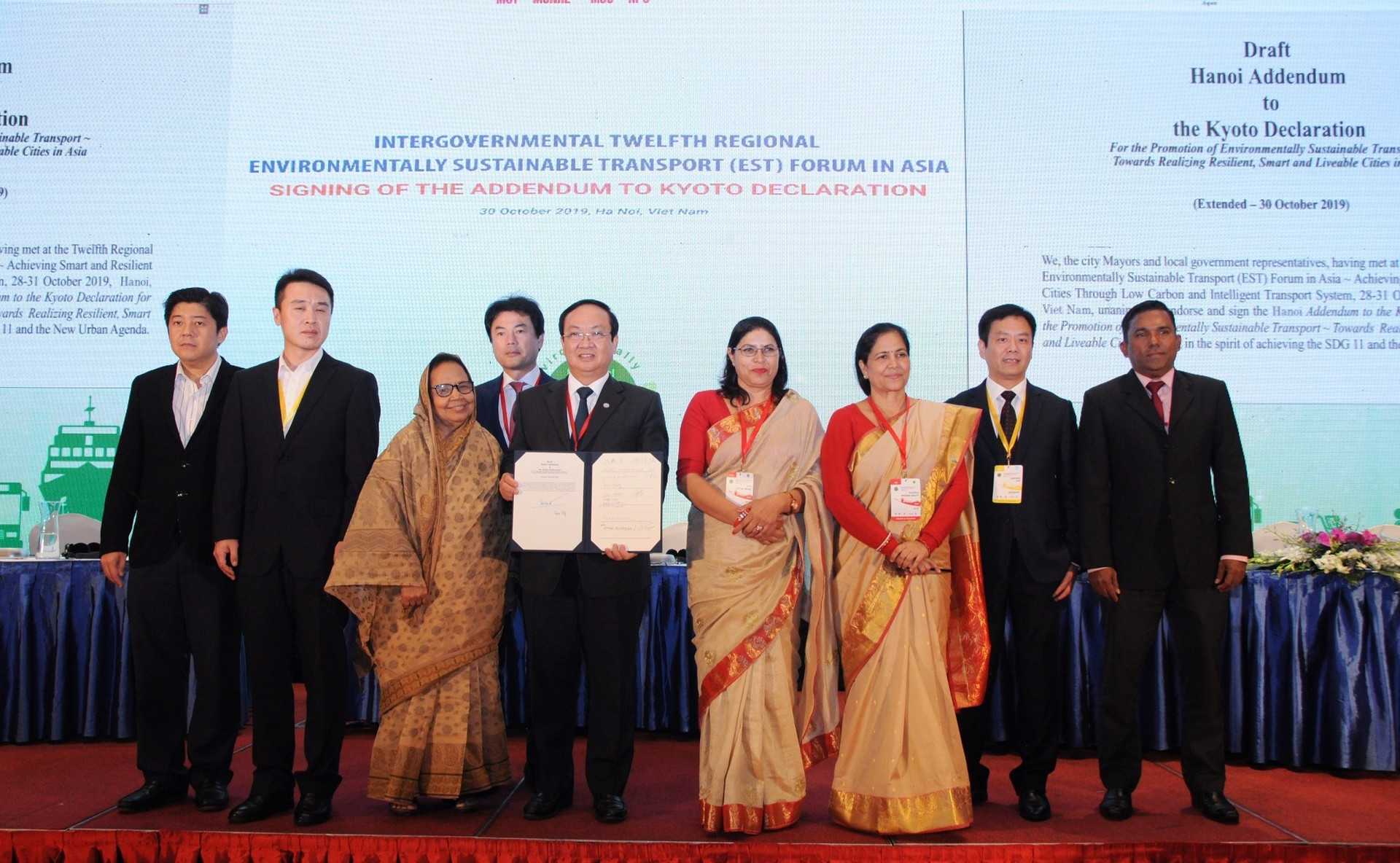 Lãnh đạo Hà Nội cùng đại diện 14 thành phố châu Á ký phụ lục Tuyên bố Kyoto