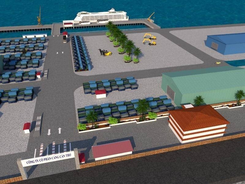Phối cảnh Cảng Cái Cui tiếp nhận tàu khách du lịch nội địa, quốc tế