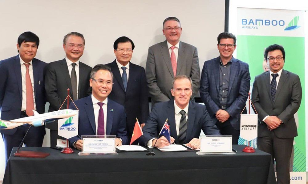 Bamboo Airways và sân bay Melbourne, Úc ký kết biên bản ghi nhớ hợp tác xúc tiến đường bay thẳng Hà Nội - Melbourne