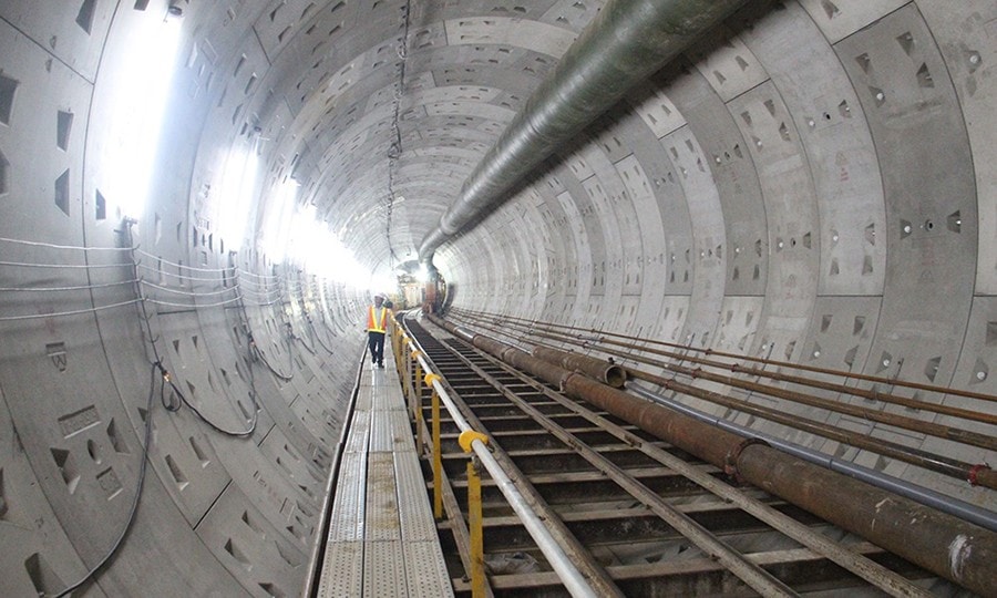 Đoạn đường ngầm từ ga Ba Son đến ga Nhà hát Thành phố của tuyến metro số 1 Bến Thành - Suối Tiên (Trong ảnh: Metro số 1 sẽ đưa vào khai thác vào năm 2021)