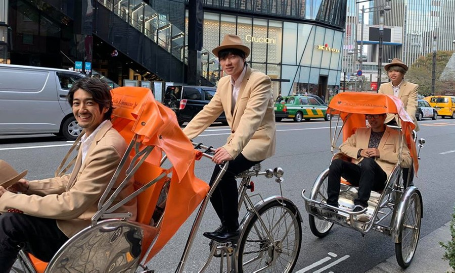 Những chiếc xích lô di chuyển trên tuyến phố sang trọng bậc nhất tại Nhật Bản
