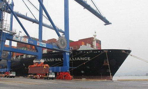 Cảng container quốc tế Tân Cảng Hải Phòng (TC-HICT) - Ảnh: Thái Bình