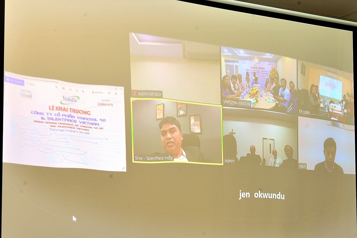 The opening ceremony took place online at 3 locations: the United States, India and Vietnam 