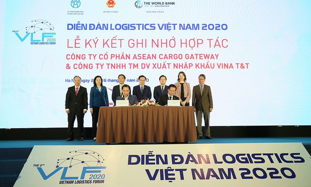 Lễ ký kết hợp tác ghi nhớ giữa Công ty Cổ phần ASEAN Cargo Gateway và Công ty TNHH TMDV Xuất nhập khẩu Vina T&T