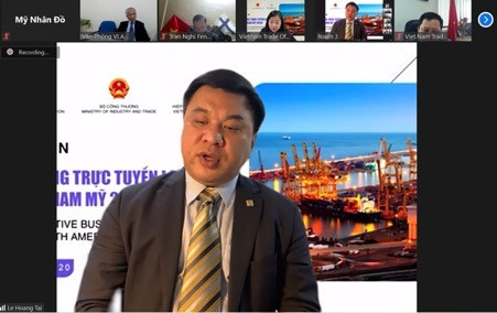 Ông Lê Hoàng Tài, Phó Cục trưởng Cục Xúc tiến Thương mại, Bộ Công Thương Việt Nam phát biểu tại phiên Hội nghị toàn thể