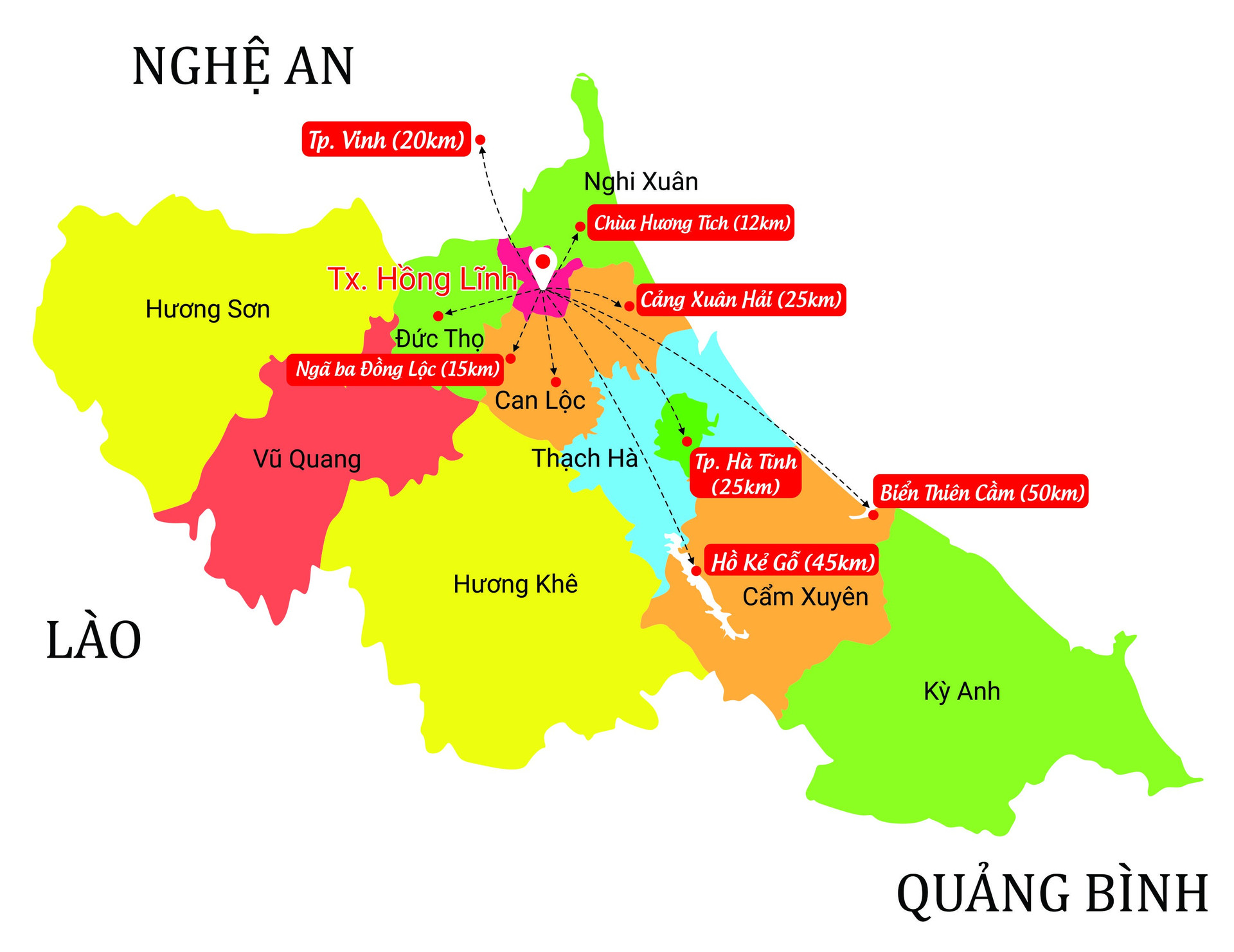 Thị xã Hồng Lĩnh là trung tâm của 6 huyện phía bắc Hà Tĩnh