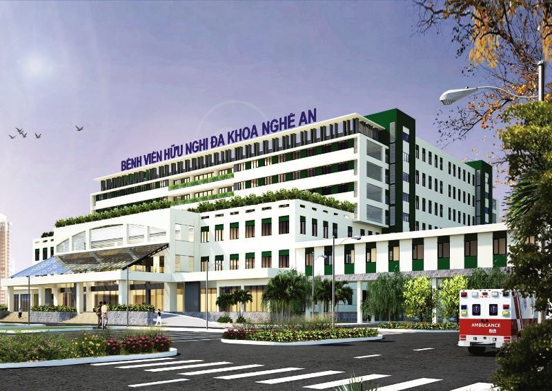 Phối cảnh tổng thể dự án Bệnh viện HNĐK Nghệ An - GĐ2