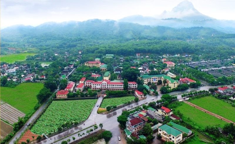 Một góc trung tâm huyện Anh Sơn