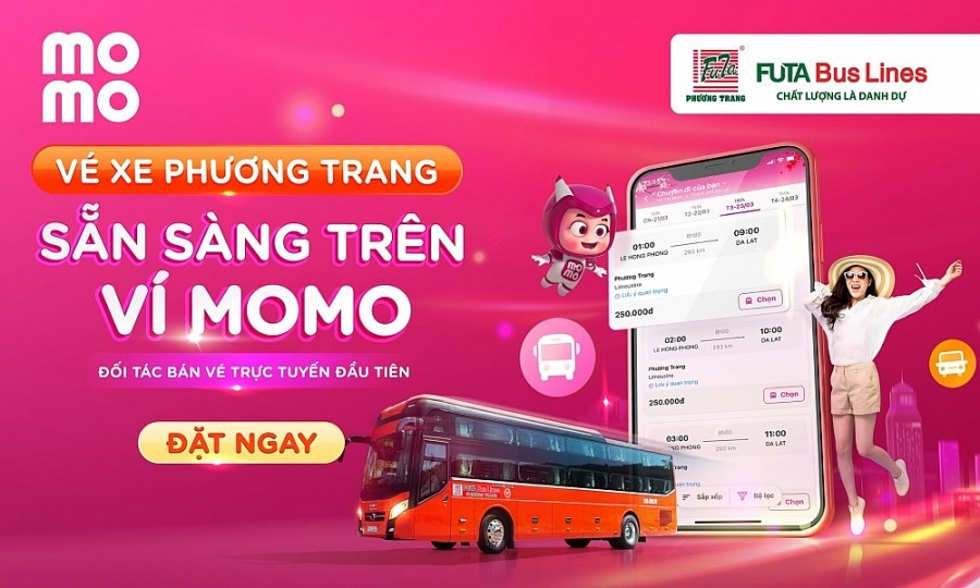 Phương Trang và Ví MoMo hợp tác chuyển đổi số qua việc phân phối vé trực tuyến trên MoMo