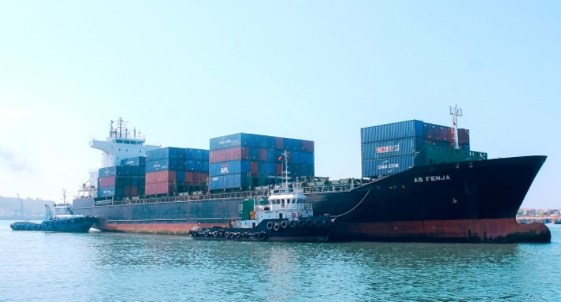 Tàu vận tải cở lớn cập cảng quốc tế Nghi Sơn - Ảnh: Trường Lâm
