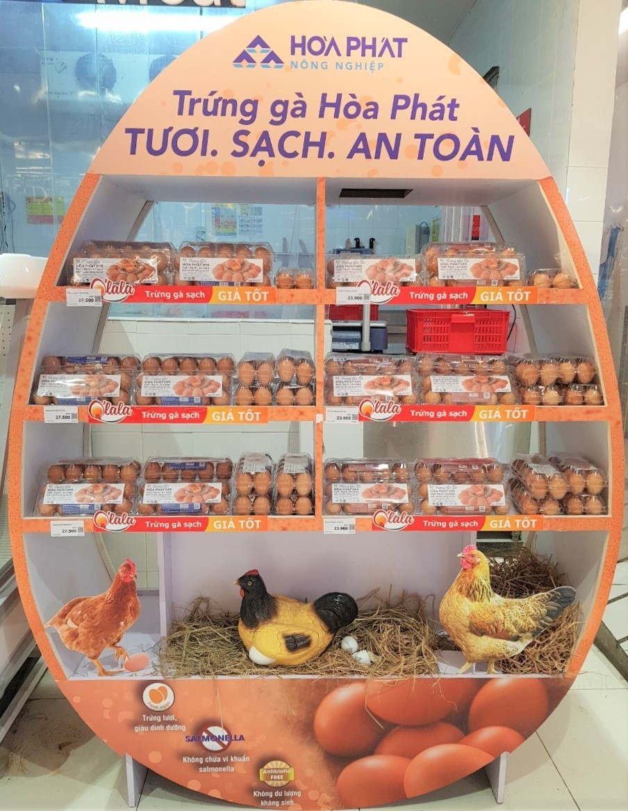 Mỗi ngày, Hòa Phát xuất ra thị trường 750.000 trứng gà sạch