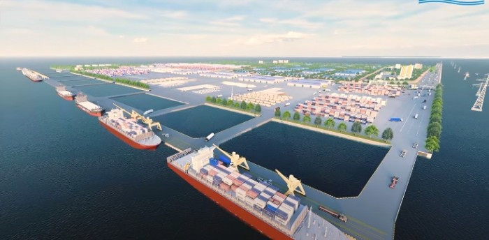 Bến cảng tổng hợp Vạn Ninh được thiết kế với năng lực có thể tiếp nhận hai tàu trọng tải 20.000 DWT hoặc ba tàu trọng tải 10.000 DWT cập cảng cùng lúc - Ảnh: Portcoast