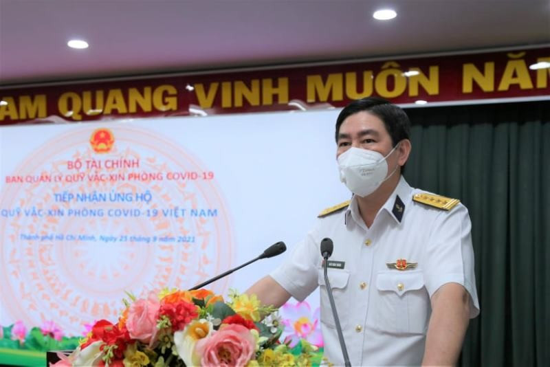 Đại tá Ngô Minh Thuấn - Tổng Giám đốc Tổng Công ty Tân Cảng Sài Gòn phát biểu (Ảnh: Công Hoan)