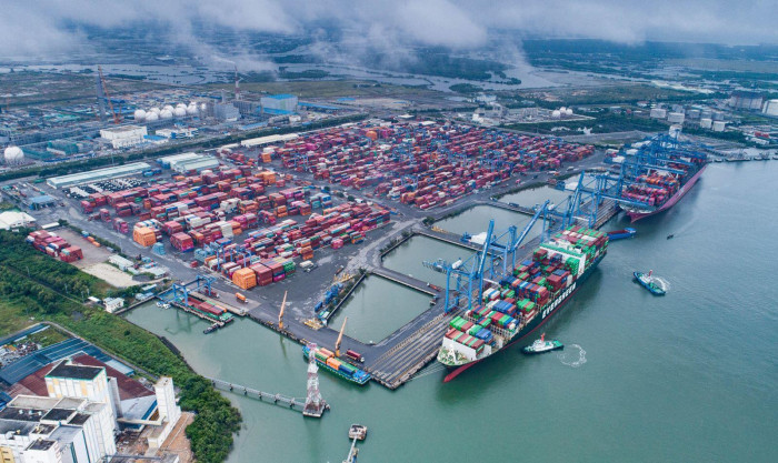Toàn cảnh cảng Quốc tế Tân Cảng - Cái Mép (TCIT)