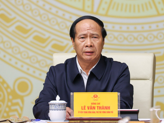 Phó Thủ tướng Lê Văn Thành phát biểu tại hội nghị - Ảnh: VGP/Nhật Bắc