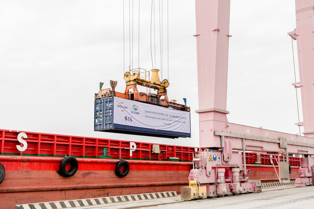 Tuyến sà lan mới khai trương này sẽ cập cảng Gemalink ở Cái Mép hàng tuần với tần suất 3 chuyến/tuần