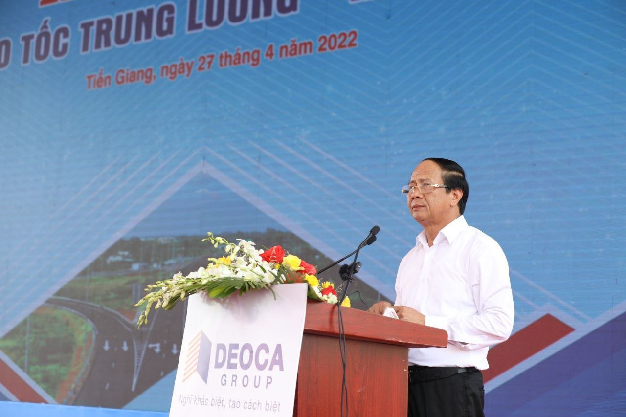 Phó Thủ tướng Lê Văn Thành phát biểu chúc mừng dự án 