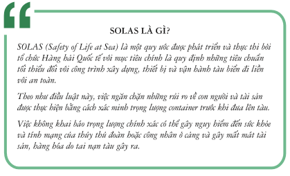 1.7.2016 : Trọng lượng container phải chính xác!