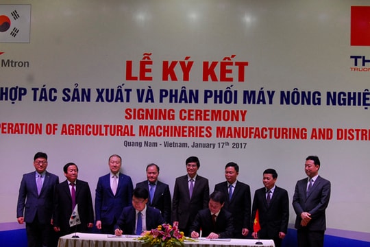 Ký kết hợp tác sản xuất và phân phối máy nông nghiệp