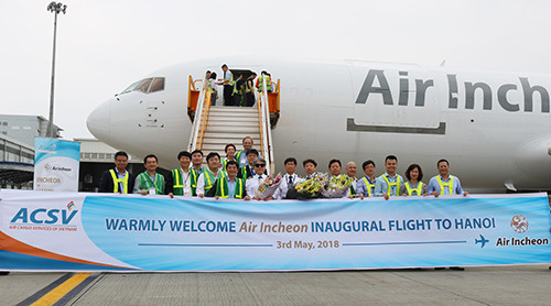 ACSV chào mừng hãng hàng không chuyên chở hàng hóa mới tại Nội Bài