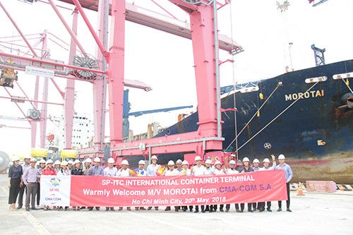 Cảng Quốc tế SP-ITC đón chuyến hàng đầu tiên của tàu CMA-CGM