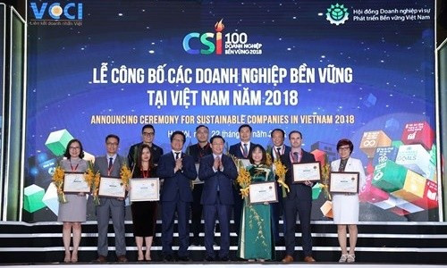 Vinh danh 100 Doanh nghiệp bền vững tại Việt Nam năm 2018