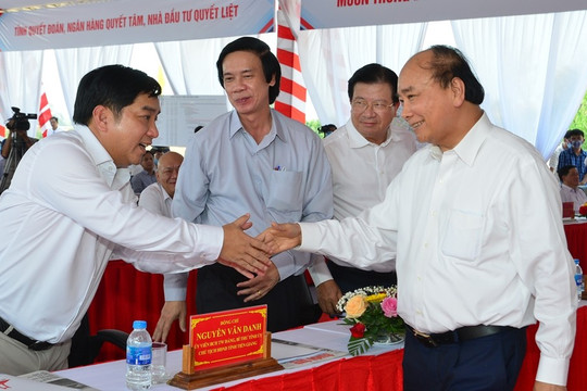 Thủ tướng Nguyễn Xuân Phúc dự lễ thông tuyến cao tốc Trung Lương - Mỹ Thuận