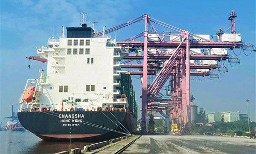 Cảng SP-ITC tiếp nhận tàu container đầu tiên kết nối trực tiếp TP. HCM - Mỹ