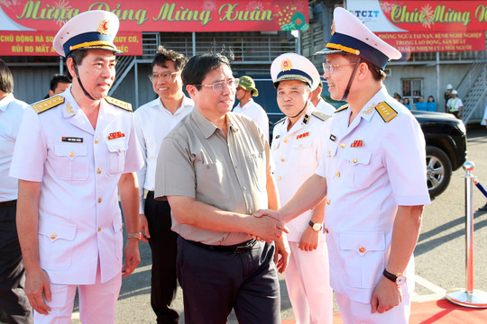 Thủ tướng Phạm Minh Chính phát lệnh làm hàng đầu xuân tại cảng Quốc tế Tân cảng - Cái Mép
