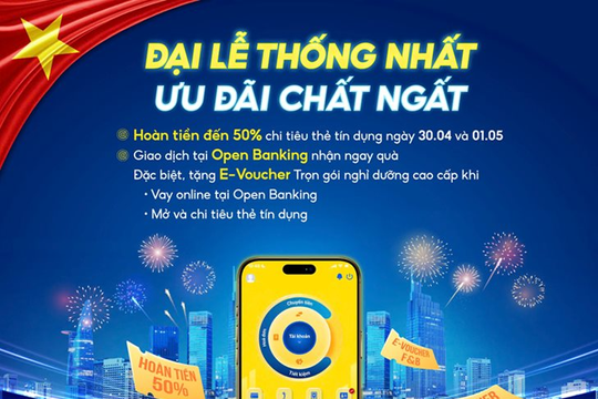 Ngân hàng tung ưu đãi dịp lễ thống nhất
