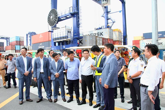 Chủ tịch UBND thành phố Hải Phòng kiểm tra thực địa cảng Lạch Huyện, nghe đề xuất các Dự án đầu tư của Tập đoàn Hateco