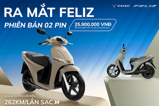 VinFast ra mắt 3 mẫu xe máy điện 2 pin