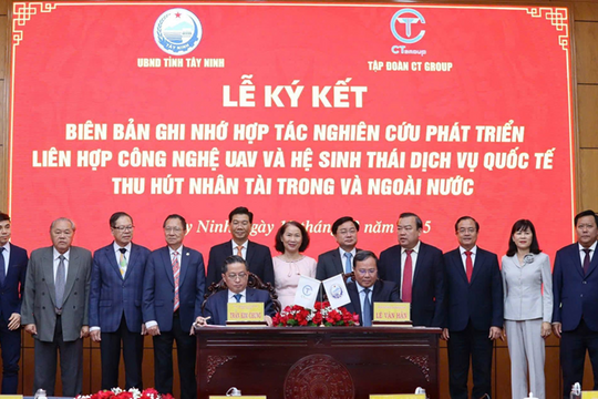 Tây Ninh và CT Group ký kết hợp tác về nghiên cứu phát triển công nghệ UAV