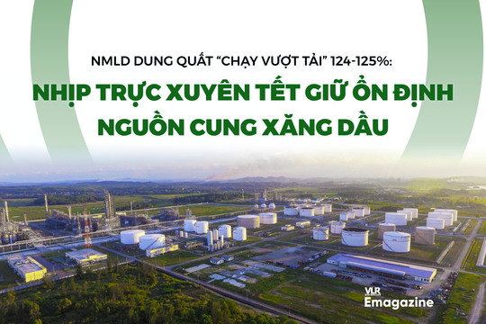 NMLD Dung Quất “chạy vượt tải” 124-125%: nhịp trực xuyên Tết giữ ổn định nguồn cung xăng dầu