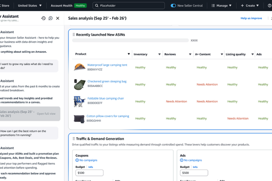 Amazon ra mắt trải nghiệm AI mới giúp nhà bán hàng tăng trưởng kinh doanh.