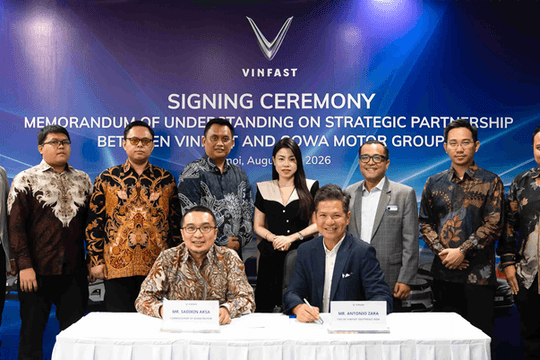 VinFast hợp tác với Gowa Motor Group, lập liên doanh mở rộng hệ thống đại lý tại Indonesia