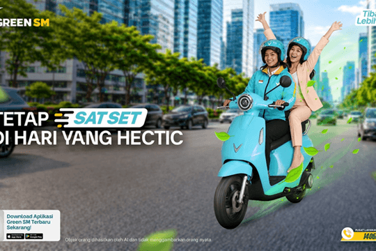 Green SM lần đầu ra mặt dịch vụ xe máy điện tại thị trường quốc tế ở Indonesia