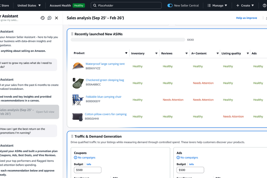 Amazon ra mắt trải nghiệm AI mới giúp nhà bán hàng tăng trưởng kinh doanh.