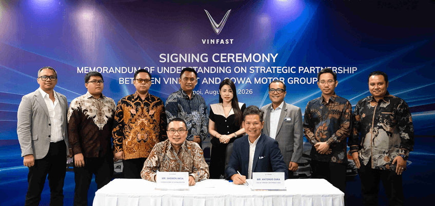 VinFast hợp tác với Gowa Motor Group, lập liên doanh mở rộng hệ thống đại lý tại Indonesia
